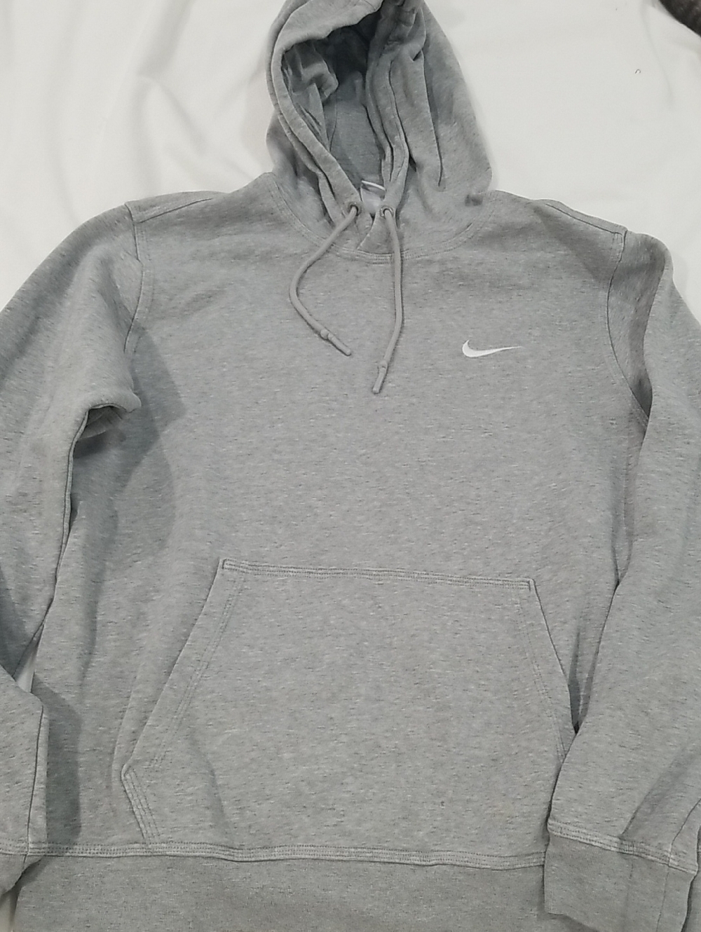 Nike Light Gray Hoodie with White Swoosh